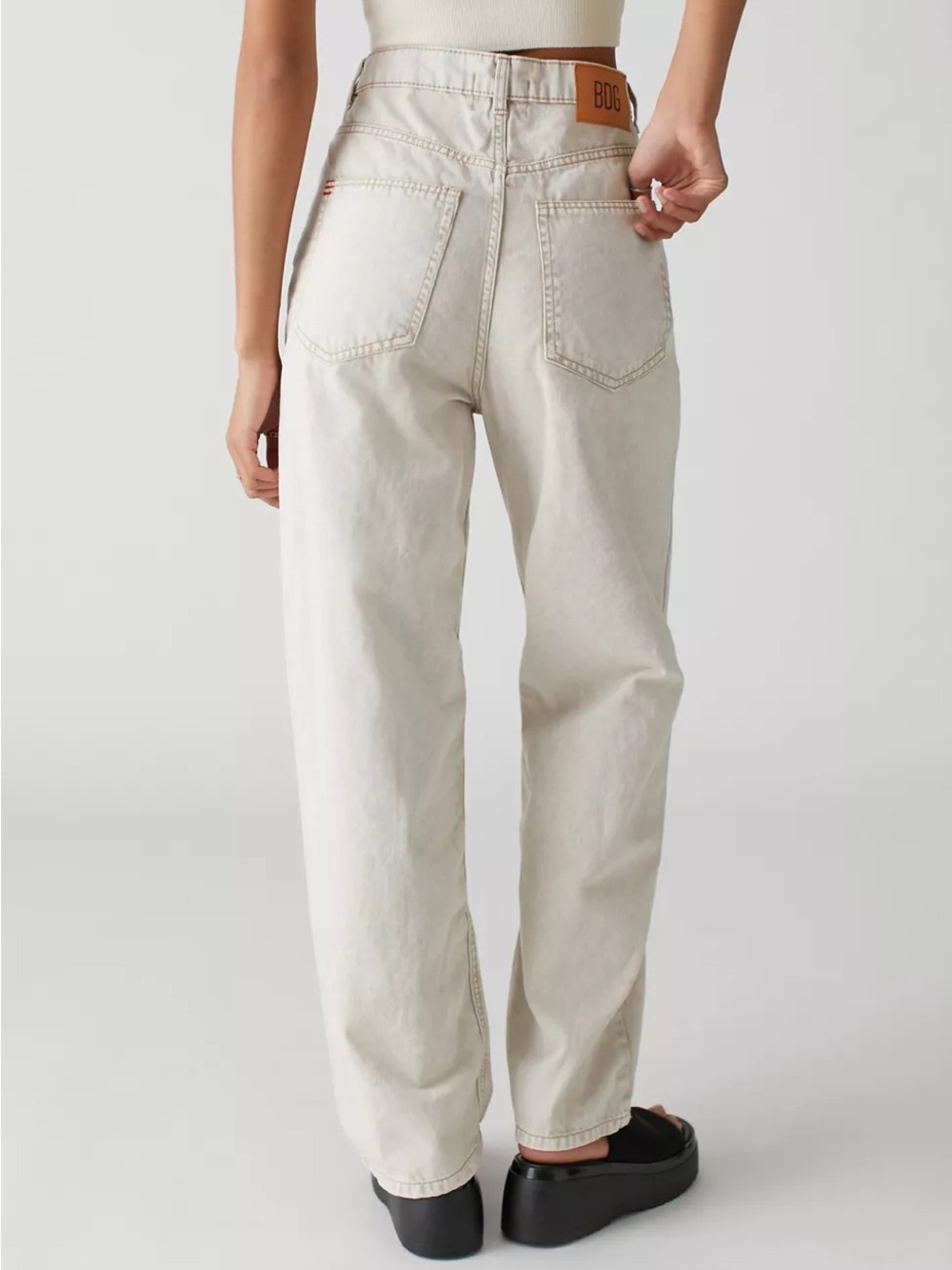 Urban Outfitters BDG High-Rise Straight Jeans in white